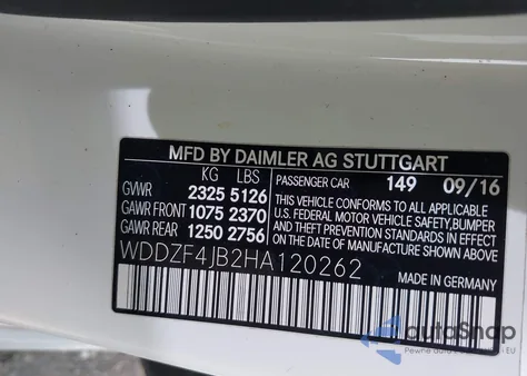 2017 Mercedes-Benz E 300 from USA, damaged, VIN WDDZF4JB2HA120262